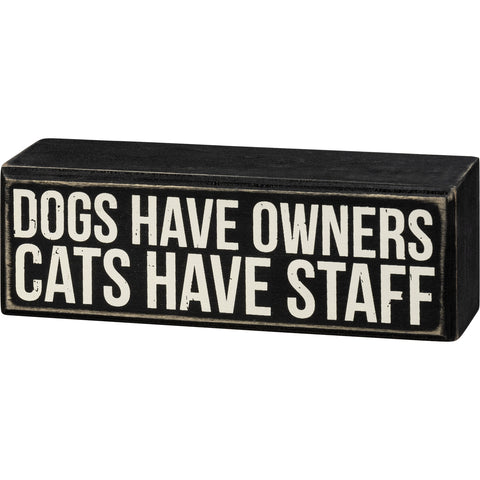 Box Sign - Cats Staff