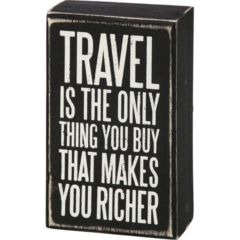 Box Sign - Travel Richer