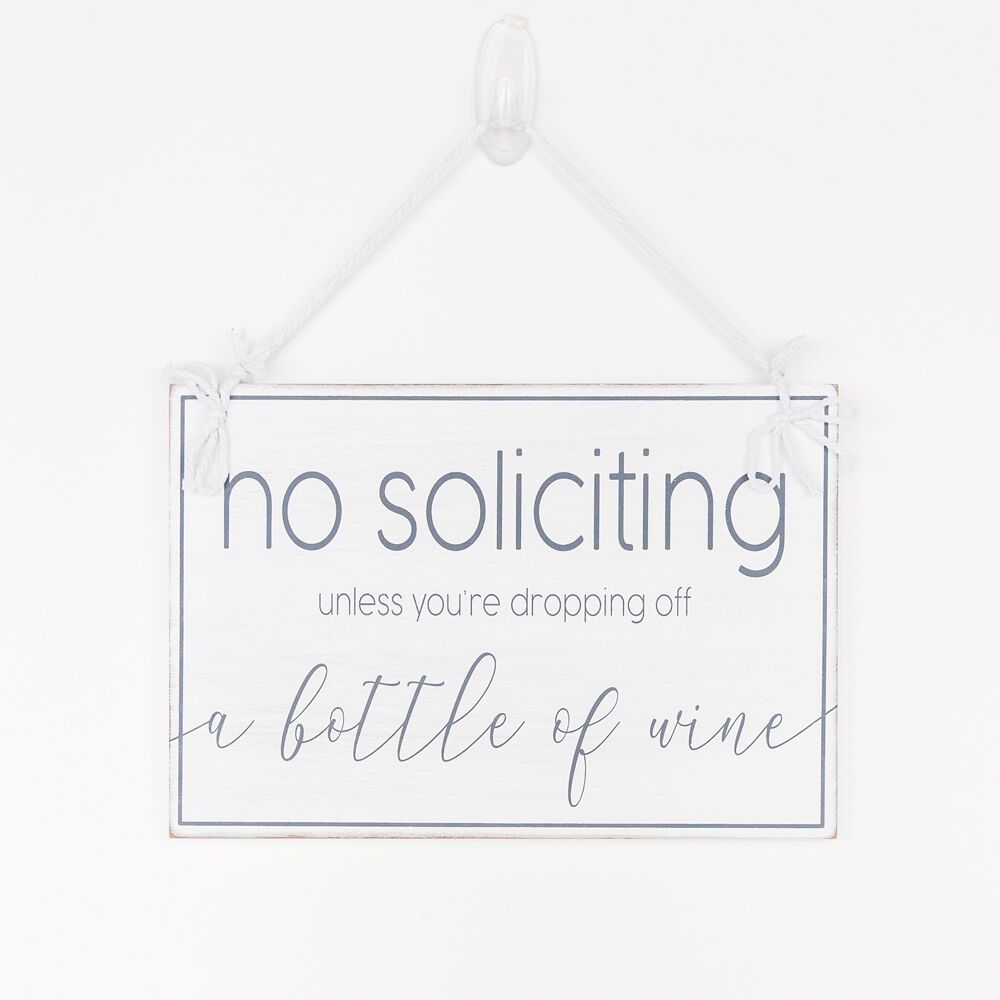 No Soliciting Sign Wine