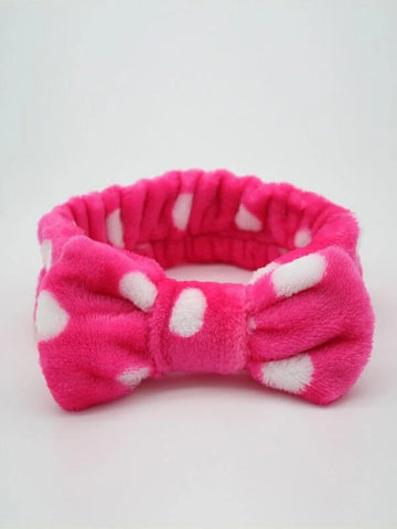 Beauty Headband - Pink White Dot