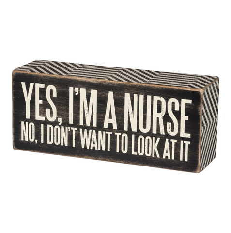 Box Sign - Nurse Look